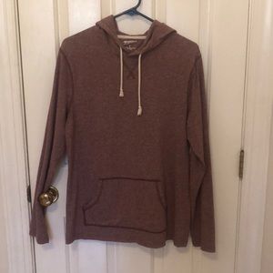 Heathered Burgendy Hooded Pullover